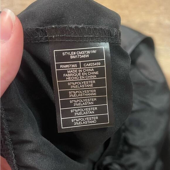 BB Dakota Black Satin Flowy Casual Lounge Pants Wide Leg Women’s Size Large - Picture 10 of 11